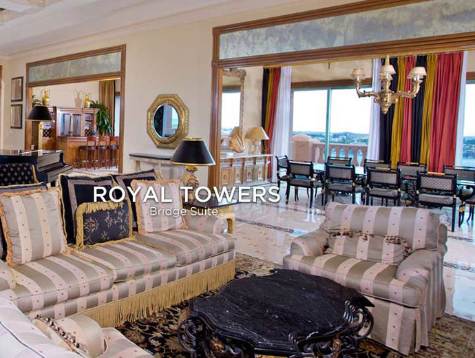 Част от супер луксозното обзавеждане на Royal Towers Bridge Suite от веригата Atlantis.